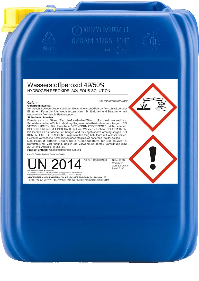 Wasserstoffperoxid 49/50 % Produktgebinde